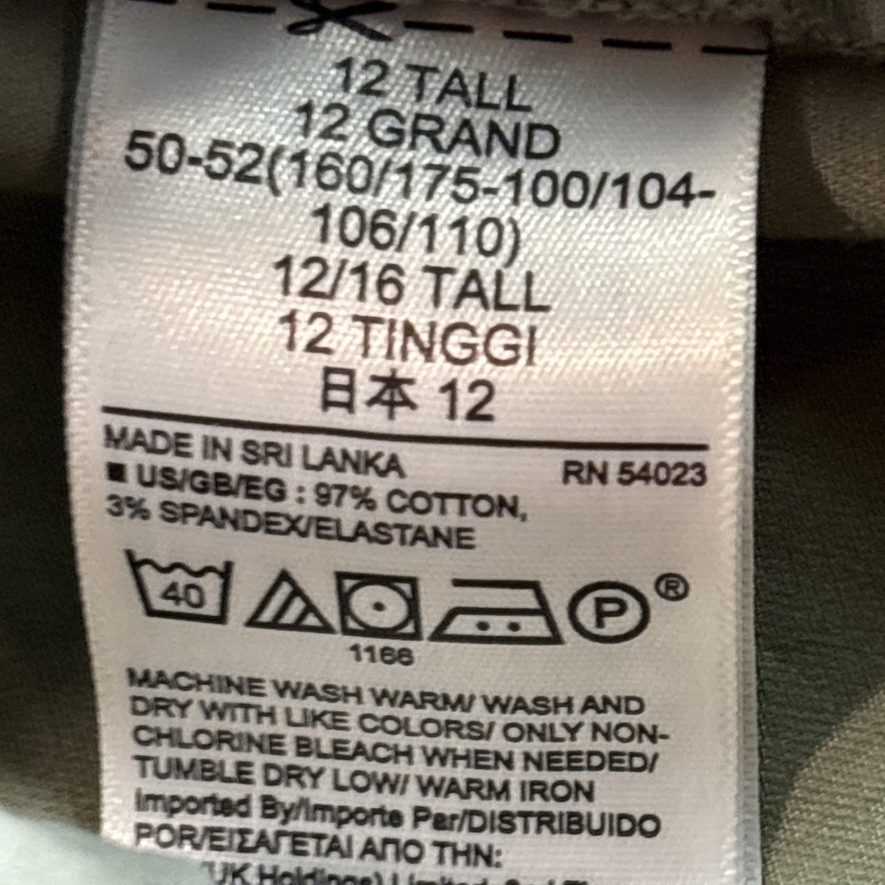 GAP Girlfriend Khaki Pants Womens Sz 12 Camo High Rise Straight Casual Military - Picture 5 of 10